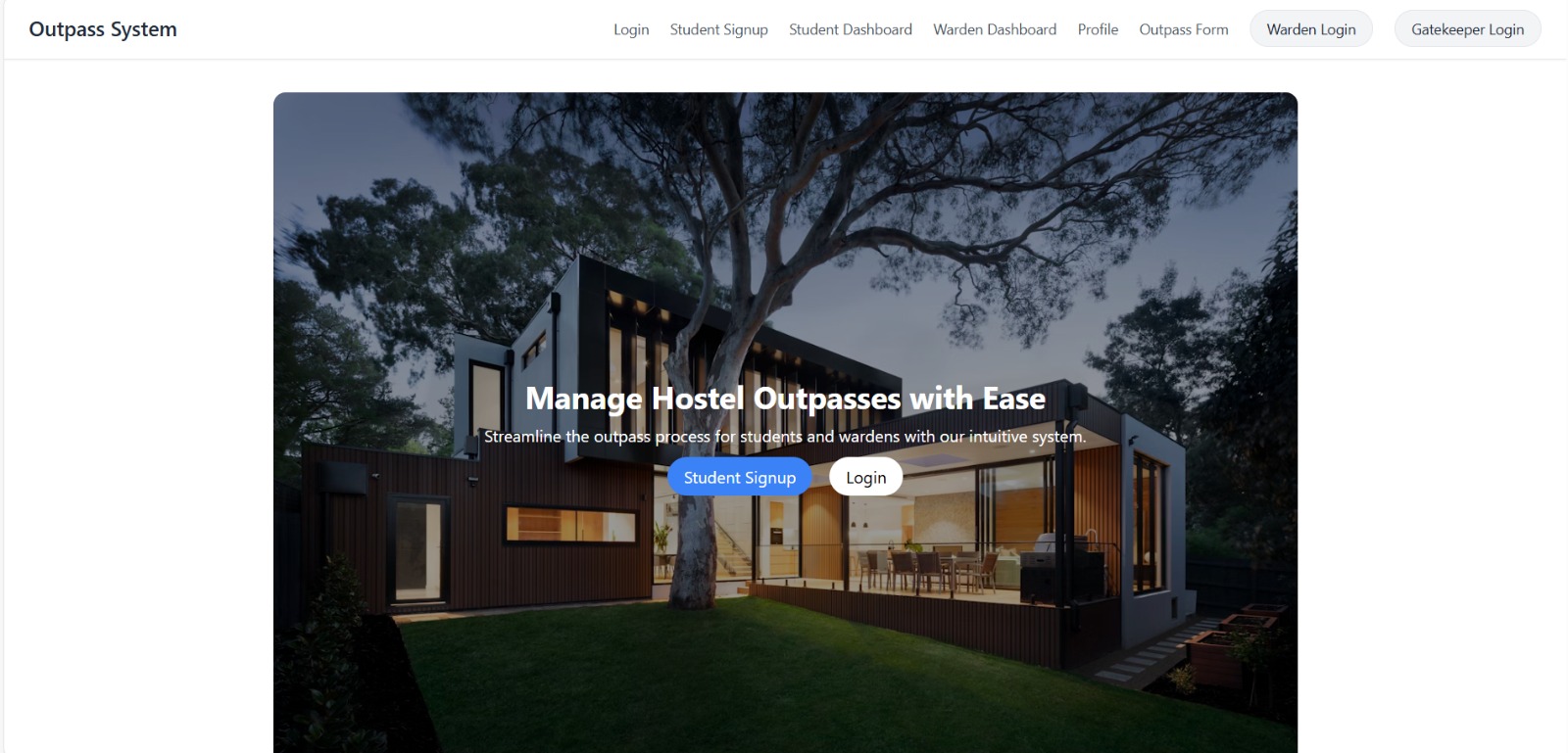 Hostel Outpass Management System